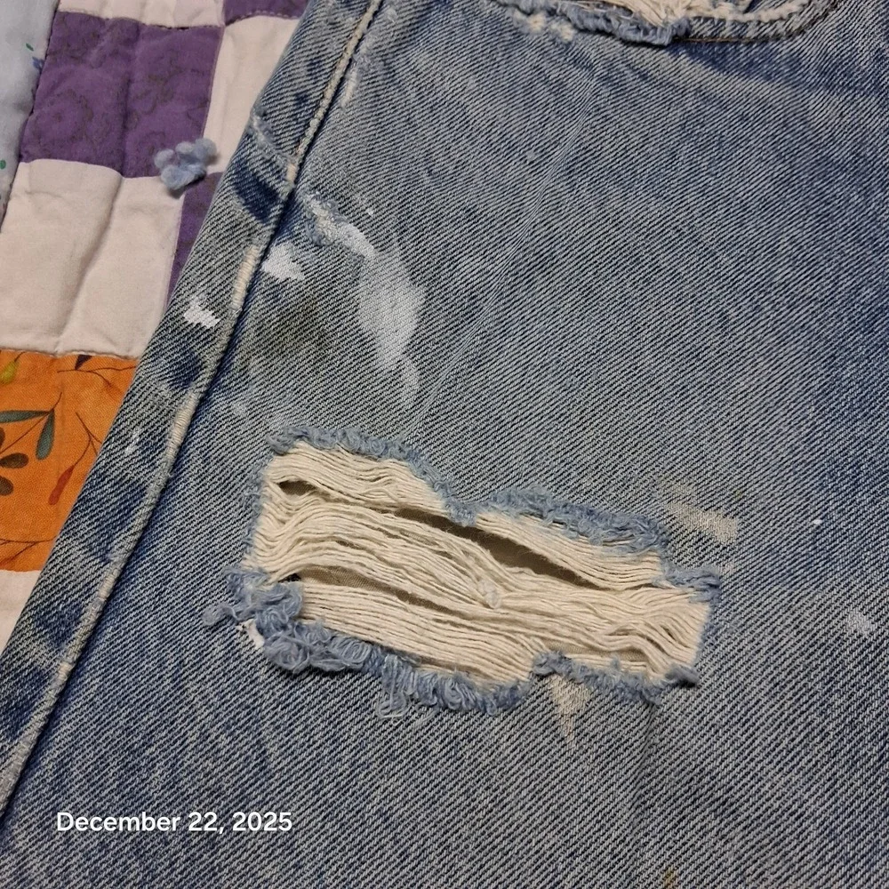 VTG Thrashed Distressed Levi 550 Jeans 30x32 Blue Grunge‎ Y2K 90s